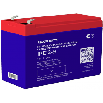 Аккумуляторная батарея IPPON IPE12-9 12В 9Ач Аккумуляторная батарея IPPON IPE12-9 12В 9Ач